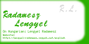 radamesz lengyel business card